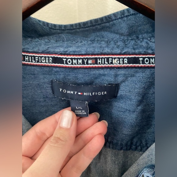 Tommy Hilfiger - Chambray Utility Romper- Size Large - Picture 4 of 12